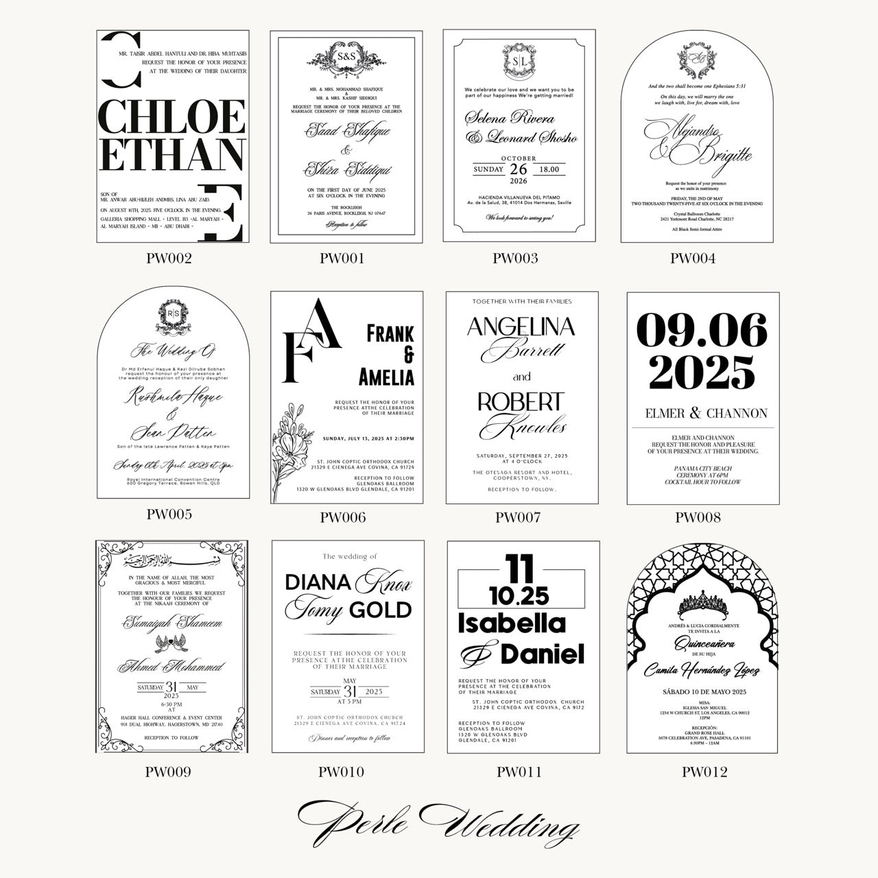 ROSE GOLD ACRYLIC WEDDING INVITATIONS WITH BLUSH PINK ENVELOPES