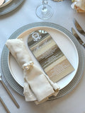 Silver Mirror Acrylic Wedding Menu Card